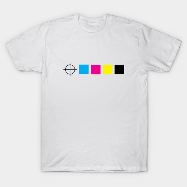 CMYK Calibration Marks T-Shirt by GloopTrekker